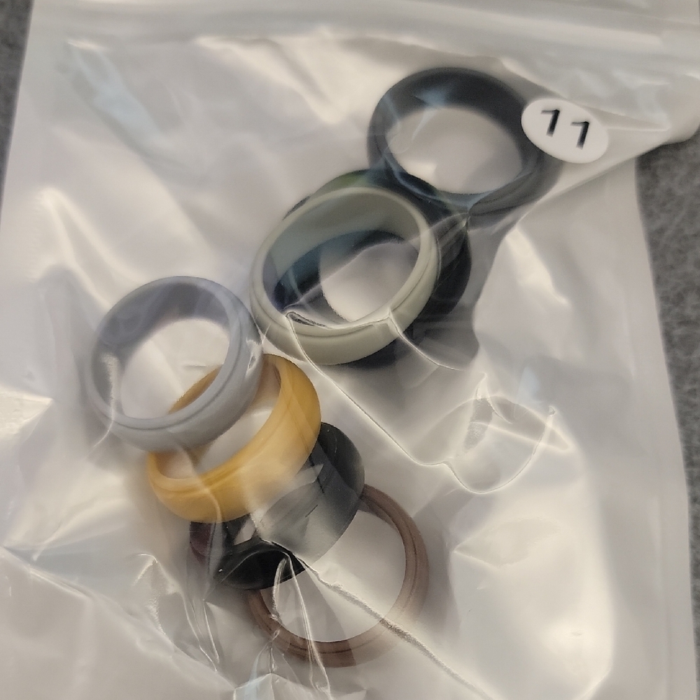 Multicolor Silicone Ring Set